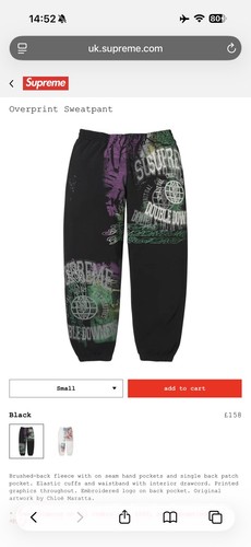 Felpa supreme overprint nera - supreme,
